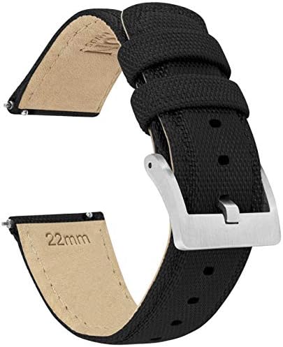 BARTON WATCH BANDS Quick Release Top Grain Leather Watch Band
